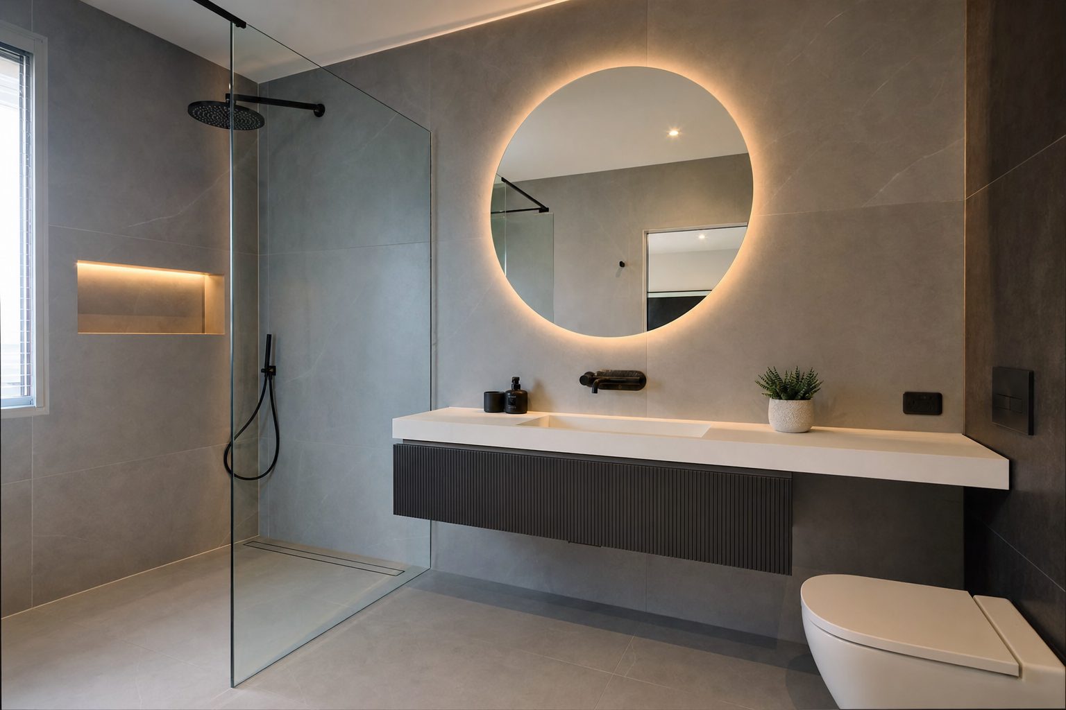 Salle de bain moderne rénovée dans la Marne